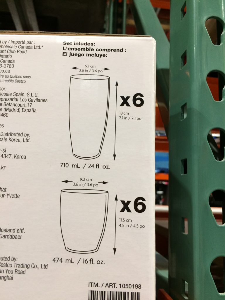 Costco1050198FirstDesignGlobalTritanDrinkware12PCSetsize
