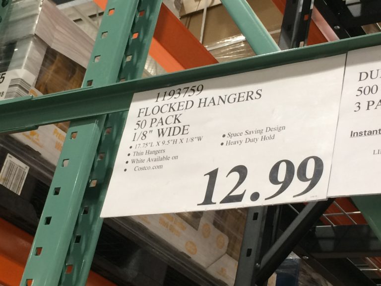 Costco1193759FlockedNonSlipHangers50packtag CostcoChaser