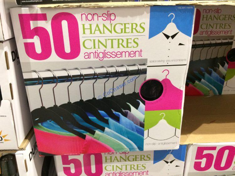 Flocked Non-Slip Hangers 50 pack 1/8” Wide