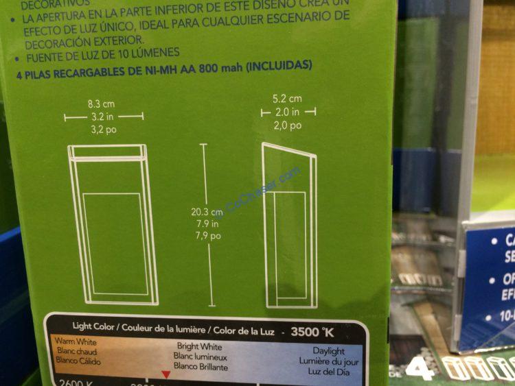 Costco1193788ParadiseSolarLED PostLights4PackSetsize