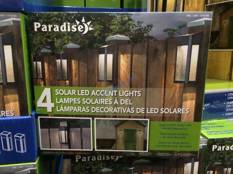 Costco1193788ParadiseSolarLED PostLights4PackSet4 (2