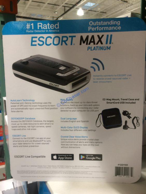 Costco1221151EscortMaxIIPlatinumRadarDetectorBundleinf