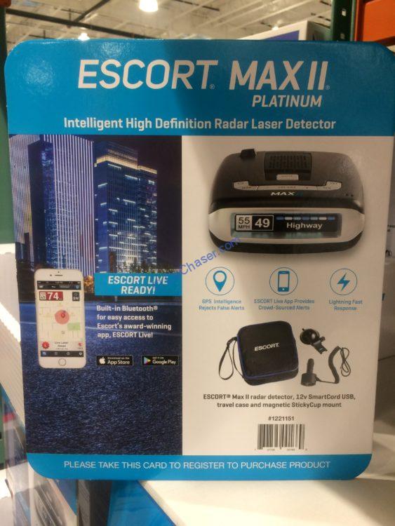Escort Max II Platinum Radar Detector Bundle