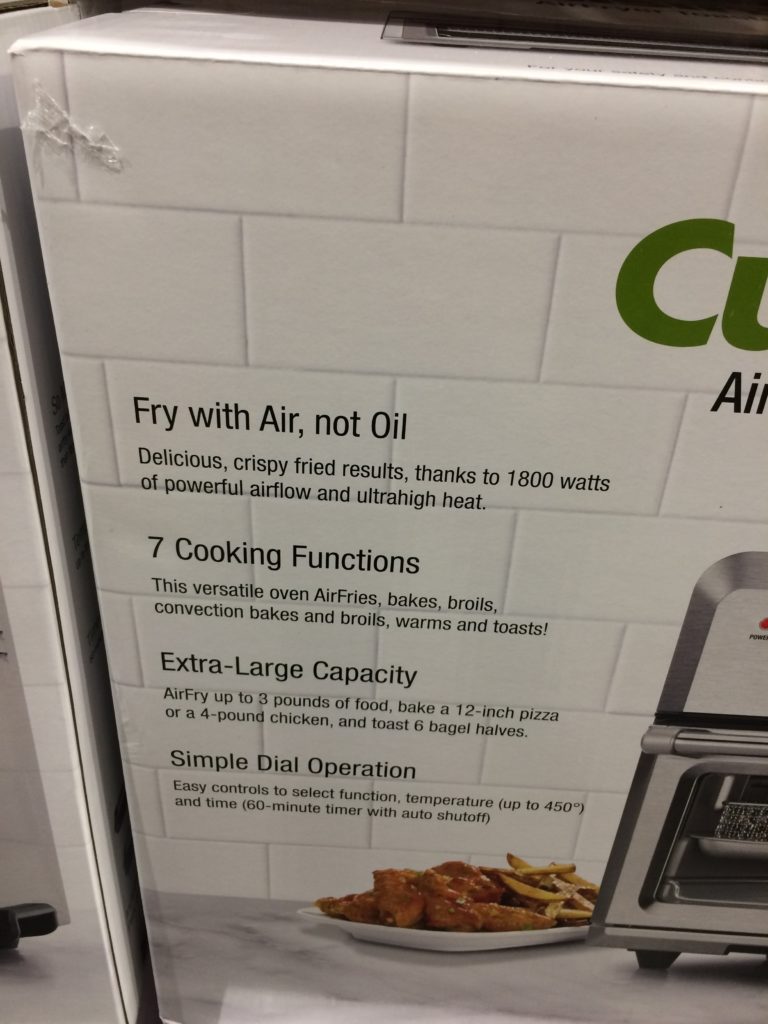 Costco1282828CuisinartAirFryerToasterOvenspec CostcoChaser