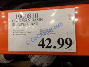 Costco-1900810-Coleman-Basin-Sleeping-Bag-tag