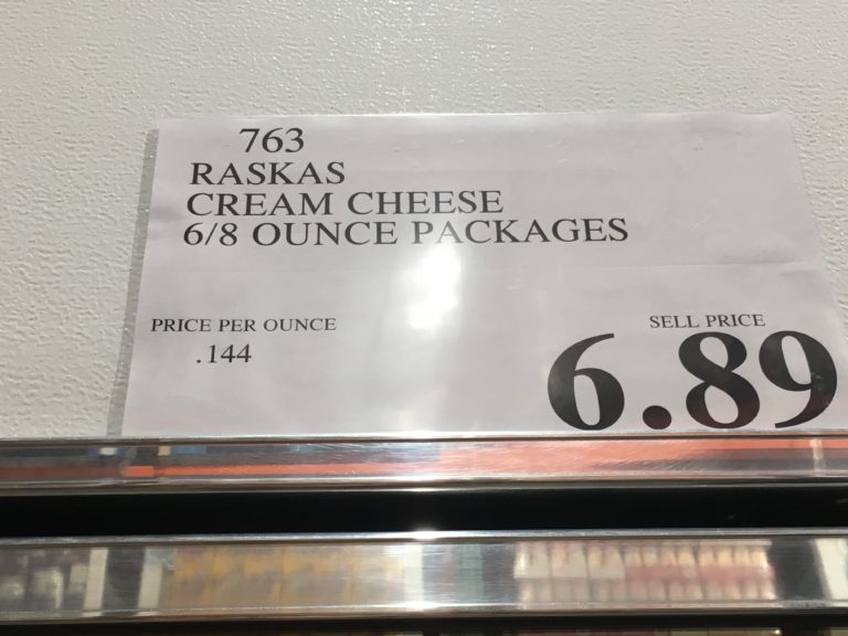 Costco763RaskasCreamCheesetag CostcoChaser