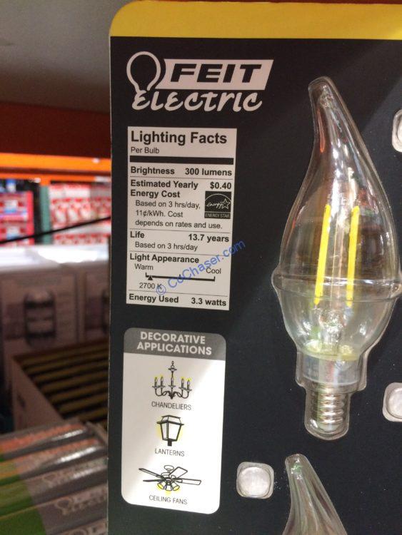 Feit Electric Led Chandelier Bulbs 6 Pack Soft White CostcoChaser