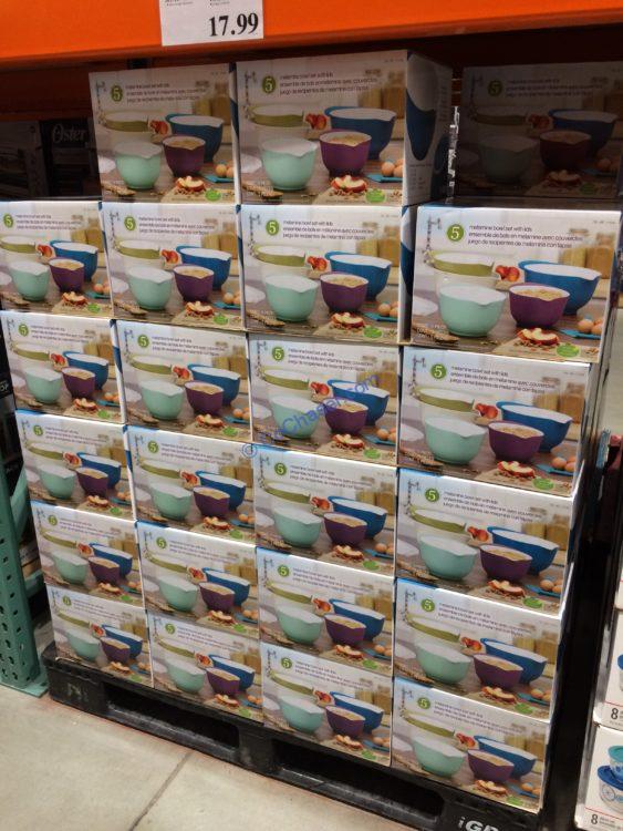 Pandex 5 Piece Melamine Mixing Bowls with Lids CostcoChaser