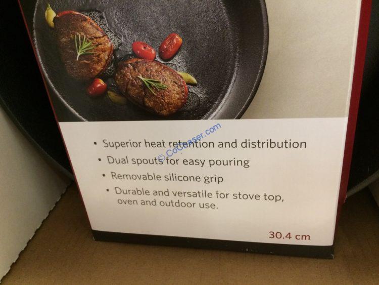Costco1272761Tramontina12CastIronSkilletwithSiliconeGripspec