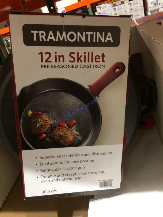 Tramontina 12” Cast Iron Skillet with Silicone Grip