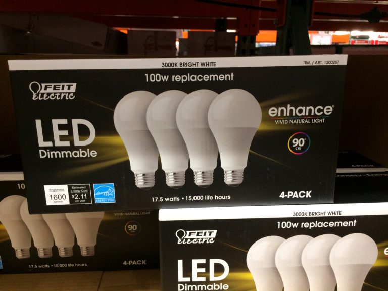 Feit Electric LED 100W Replacement 4 Pack Bright White CostcoChaser