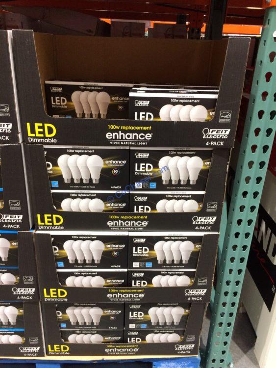 Feit Electric LED 100W Replacement 4 Pack Bright White CostcoChaser