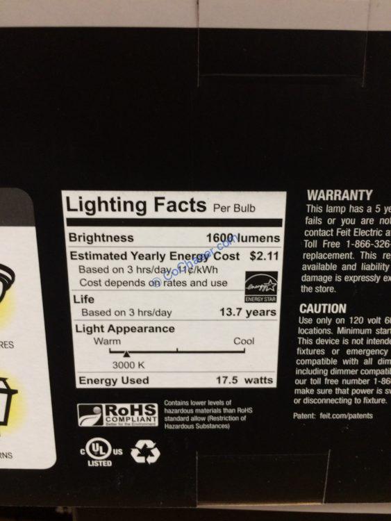 Feit Electric LED 100W Replacement 4 Pack Bright White CostcoChaser