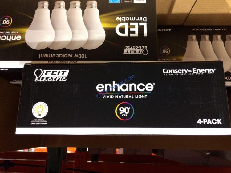 Feit Electric LED 100W Replacement 4 Pack Bright White CostcoChaser