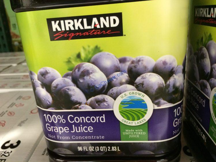 Kirkland Signature Concord Grape Juice 2/96 Ounce Bottles CostcoChaser