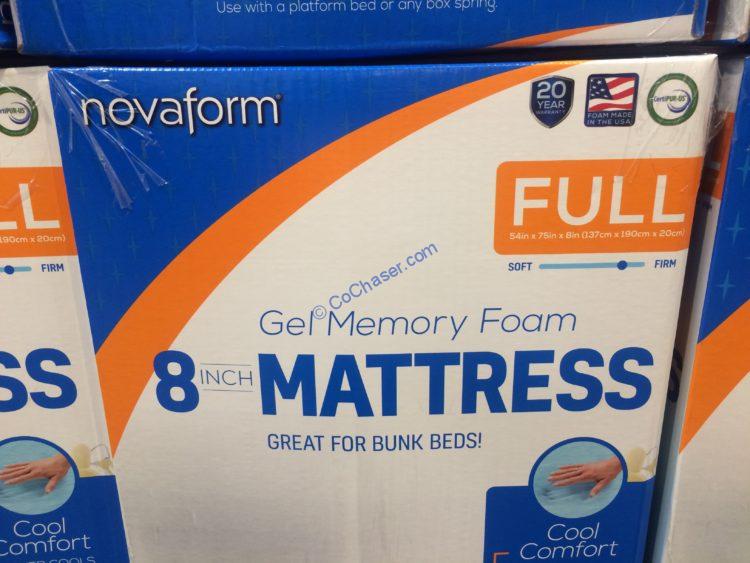 costco full-sized novafoam mattress