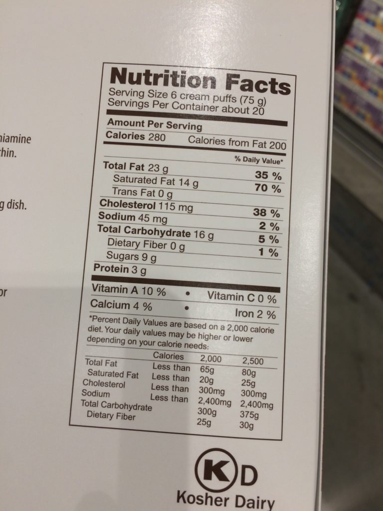 Costco1173999DelizzaMiniCreamPuffschart CostcoChaser