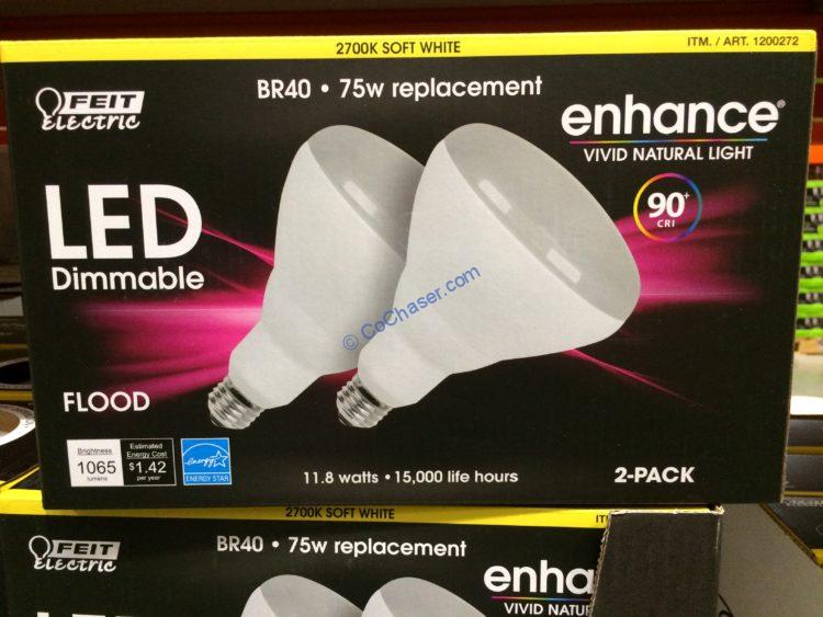 12 BULBS FEIT ELECTRIC LED BR40 FLOOD SOFT WHITE 2700K DIMMABLE 14W=75W 