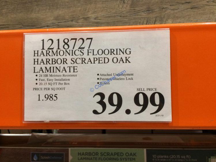 Costco1218727HarmonicsFlooringHarborScrapedOakLaminatetag