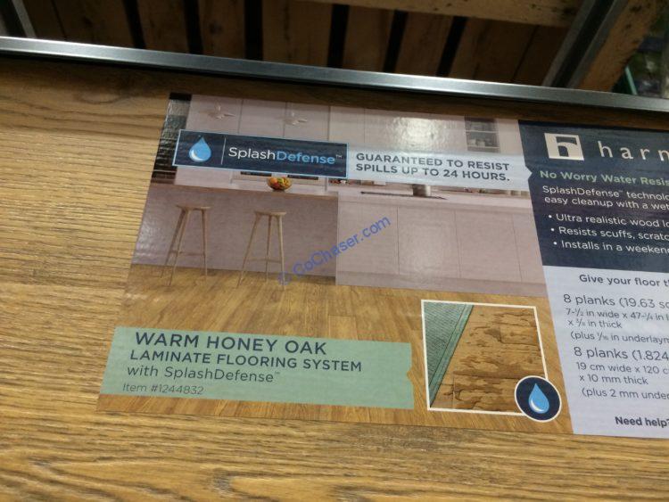 Costco 1244832 Harmonics Flooring Warm Honey Oak Laminate