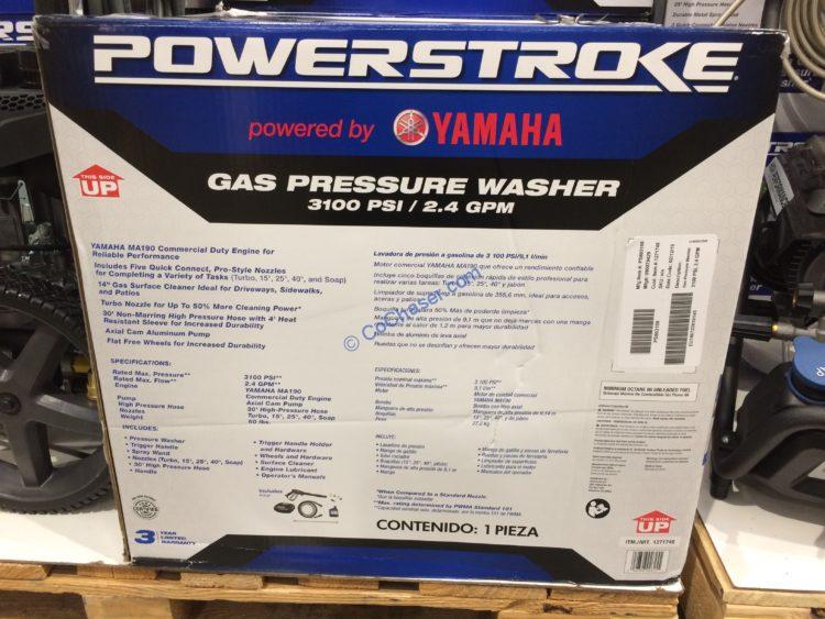 Yamaha Powered 3100PSI Gas Pressure Washer CostcoChaser