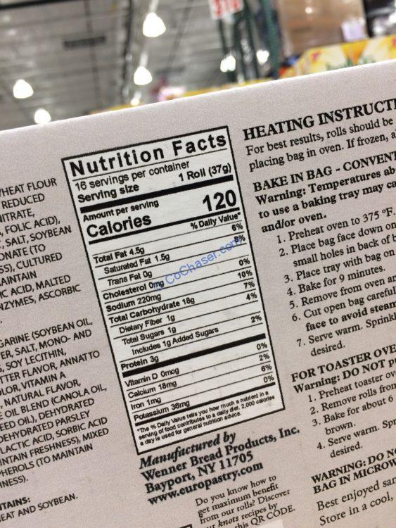 Costco1324295WennerBakeryGarlicKnotRollschart1 CostcoChaser