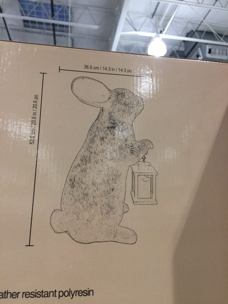 Costco1500182RabbitStatuewithLanternLEDCandlesize CostcoChaser