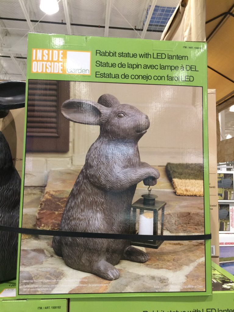 Costco1500182RabbitStatuewithLanternLEDCandle1 CostcoChaser