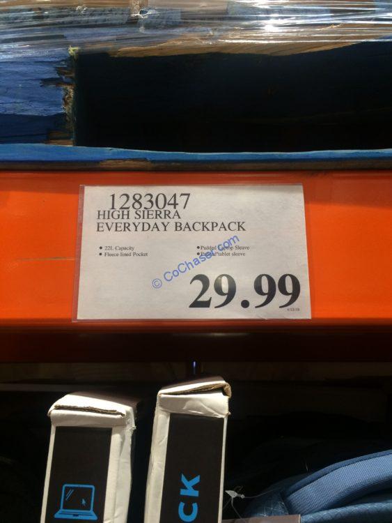 Costco1283047HighSierraEverydayDaypacktag CostcoChaser