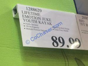 Costco-1288629-LifeTime-Emotion-Juke-Youth-Kayak-tag
