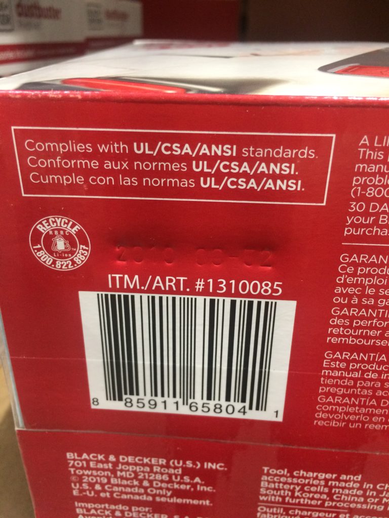 Costco1310085BlackDeckerDustbuster20VPivotAutoVacuumbar1