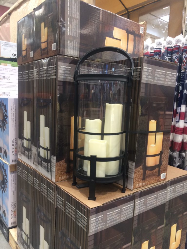 Outdoor Lantern with LED Candles CostcoChaser