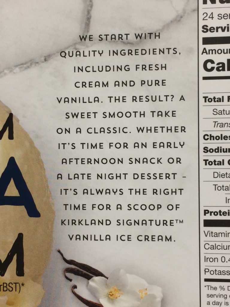 Costco948400KirklandSignatureSuperPremiumVanillaIceCreaming