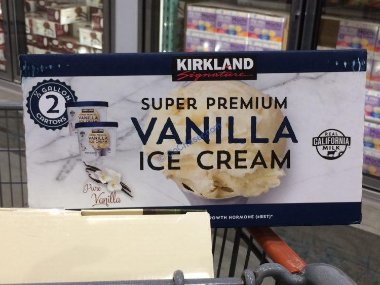 Kirkland Signature Super Premium Vanilla Ice Cream 2-Half GAL