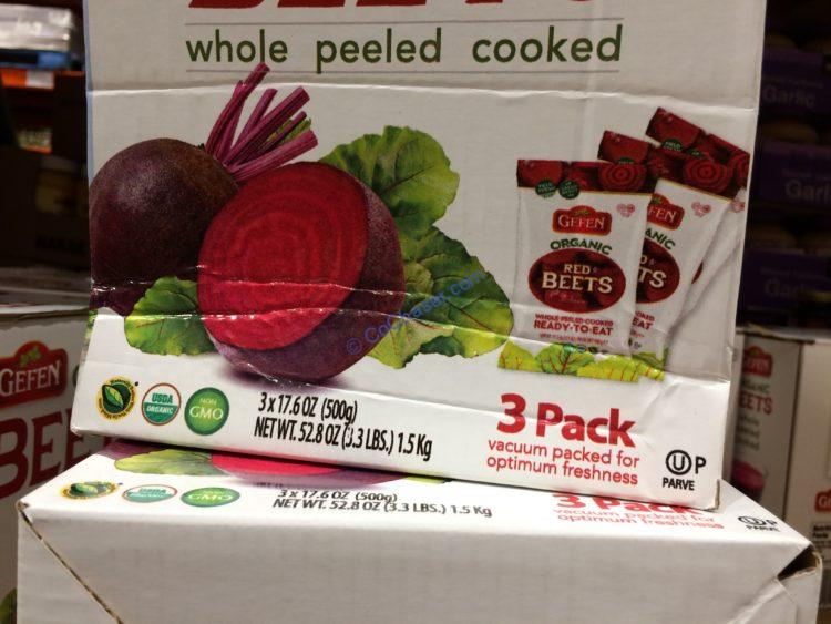 GEFEN Organic Whole Peeled Beets 3/17.6 Ounce Packs CostcoChaser