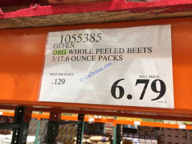 GEFEN Organic Whole Peeled Beets 3/17.6 Ounce Packs CostcoChaser