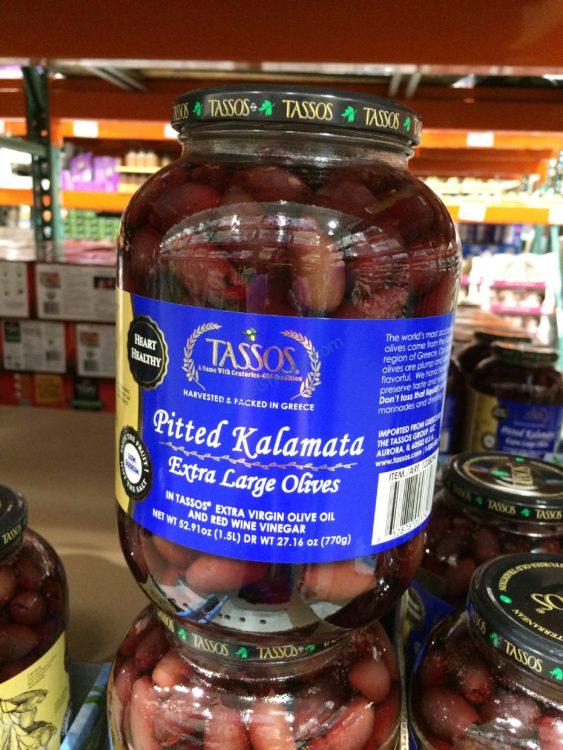 Tassos Pitted Kalamata Olive 52.9 Ounce Jar