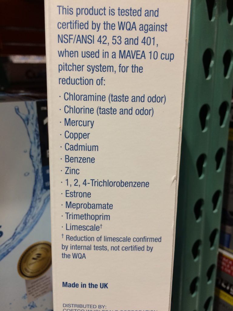 Costco1276702KirklandSignatureWaterFilterCartridgespec