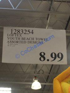 Costco-1283254-Loftex-Youth-Beach-Towel-tag
