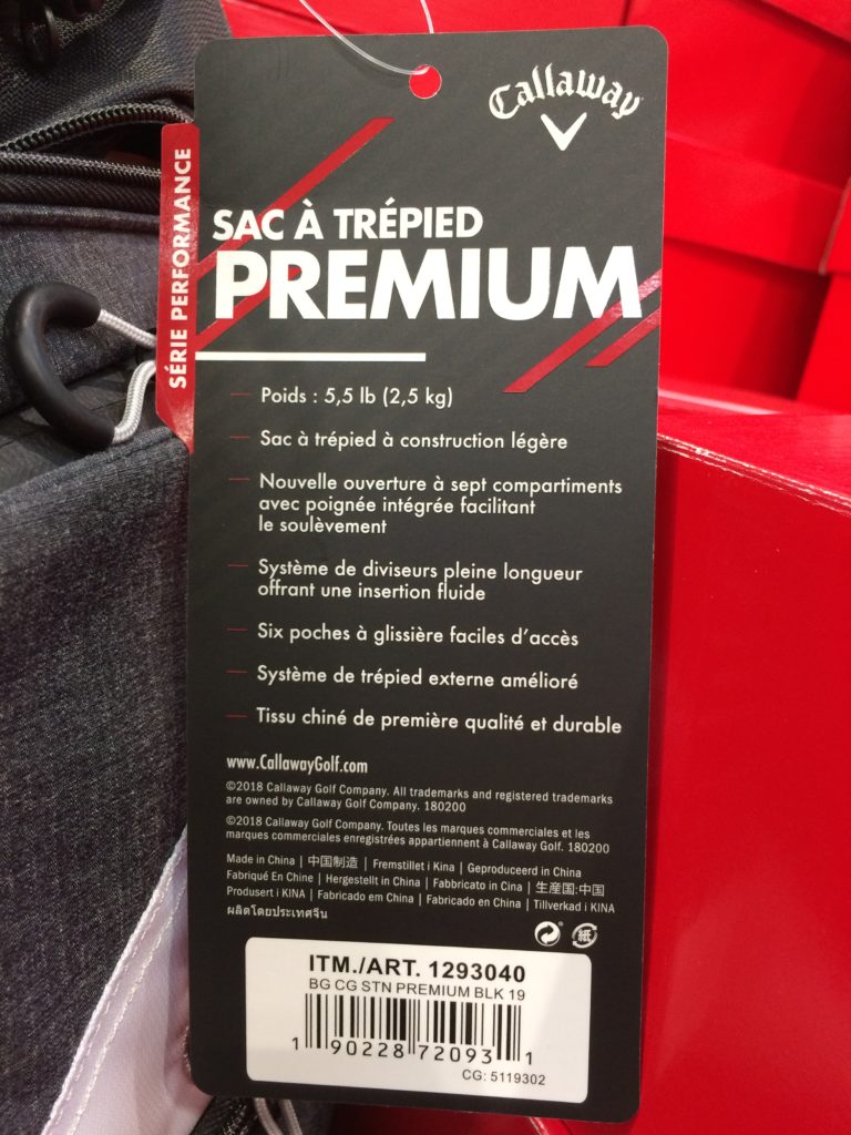 Costco1293040CallawayPerformanceSeriesPremiumStandBagbar