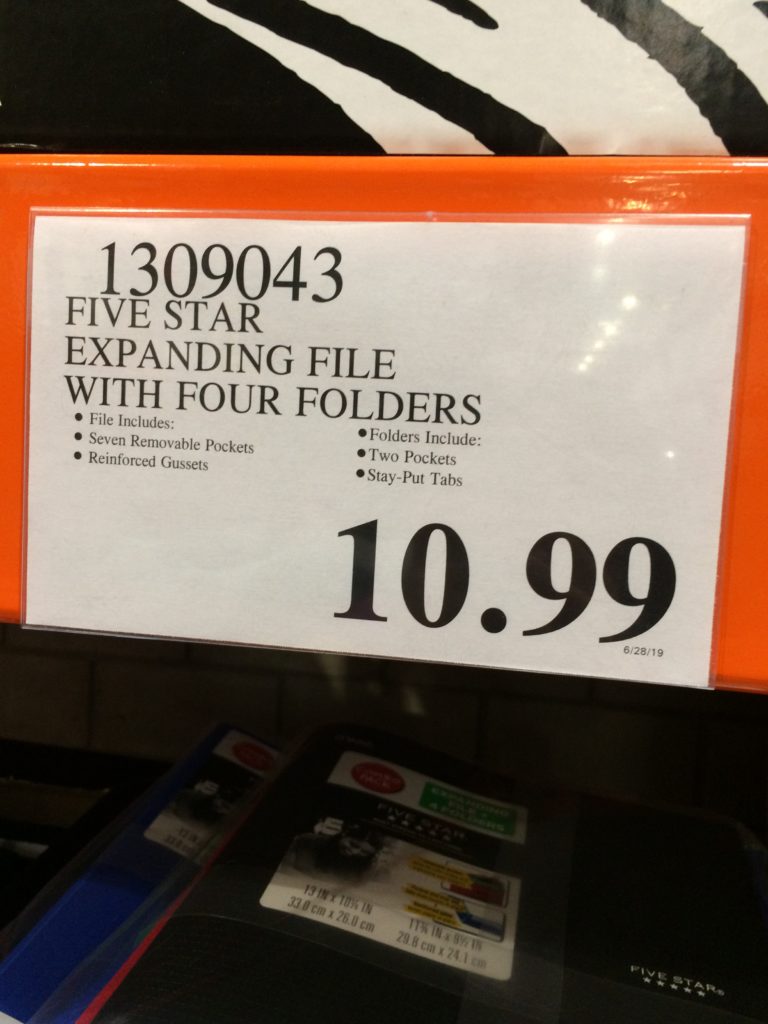 Costco1309043FiveStarExpandingFilewithFourFolderstag