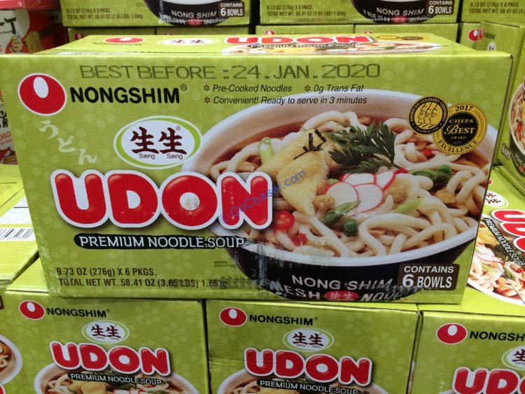 Nongshim Udon Noodle Soup Bowl, 9.73 oz, 6-count