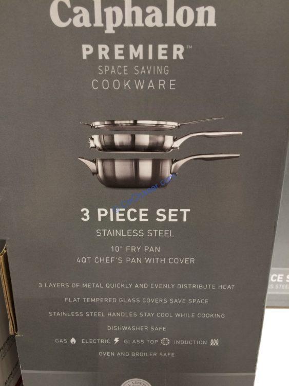 Costco1336916CalphalonPremierStainlessSteel3pieceCookwareSet