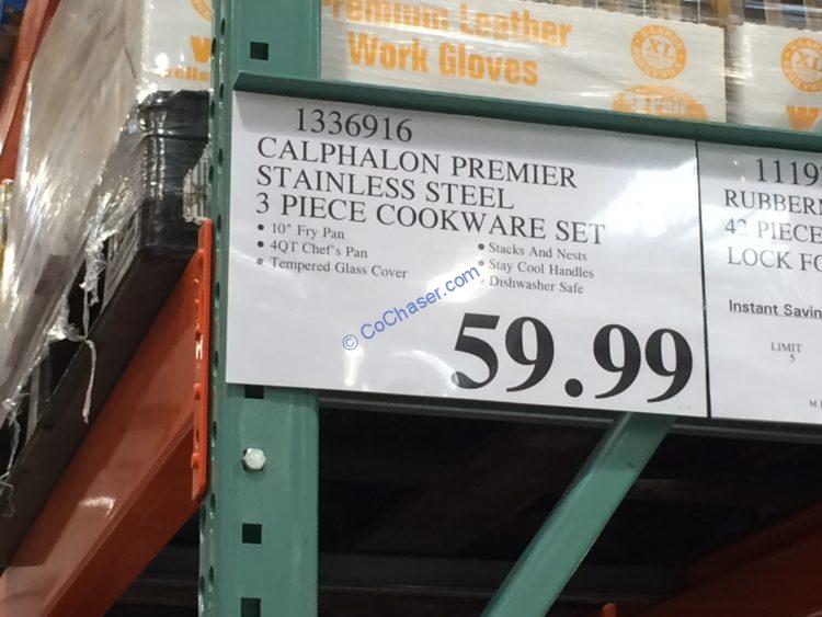 Costco1336916CalphalonPremierStainlessSteel3pieceCookwareSet