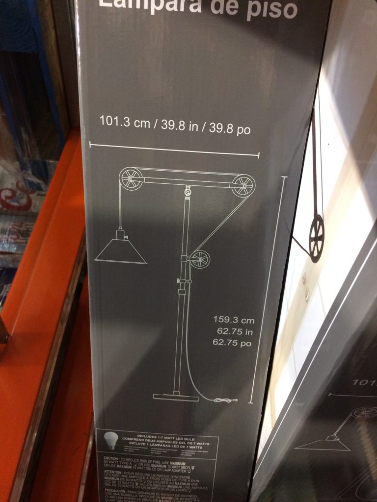 Costco1900120BridgeportDesignsPulleyFloorLampsize CostcoChaser