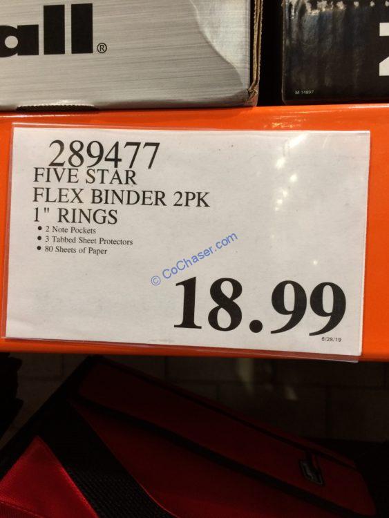 Costco289477FiveStarFlexBinder2PK1Ringstag CostcoChaser