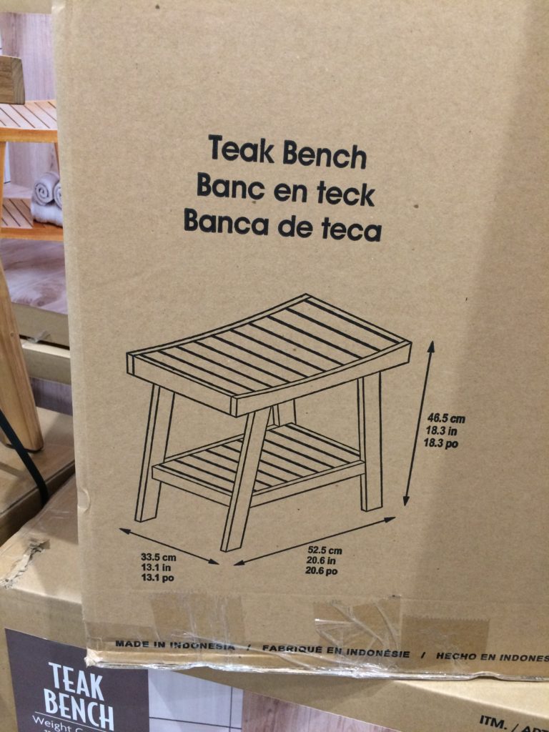 Costco1049998TeakShowerBenchwithStorageShelfsize CostcoChaser