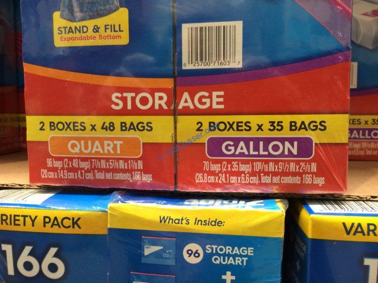 Costco1183857ZiplocSliderStorageBagspec CostcoChaser