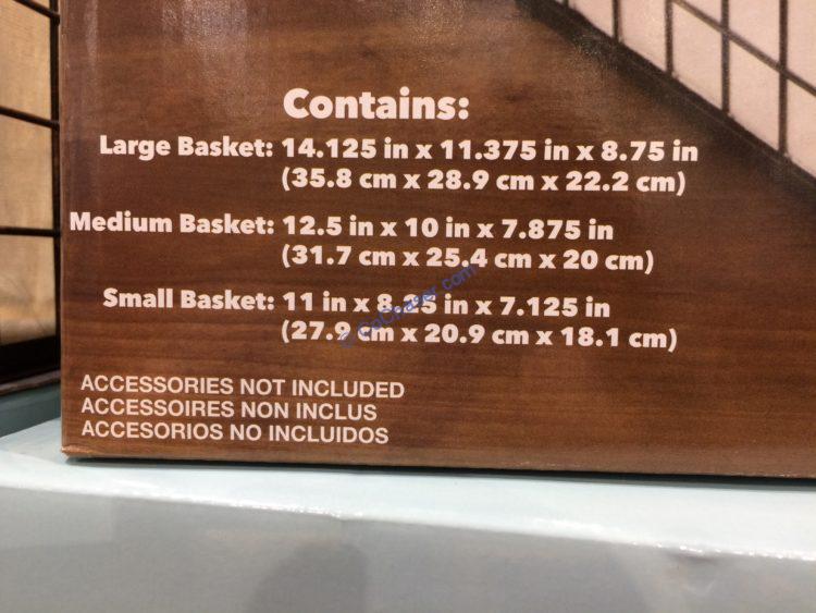 Costco1233340GIFTBURG3PieceBasketSetwithLinersspec CostcoChaser