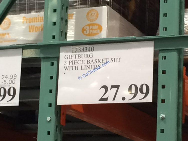 Costco1233340GIFTBURG3PieceBasketSetwithLinerstag CostcoChaser
